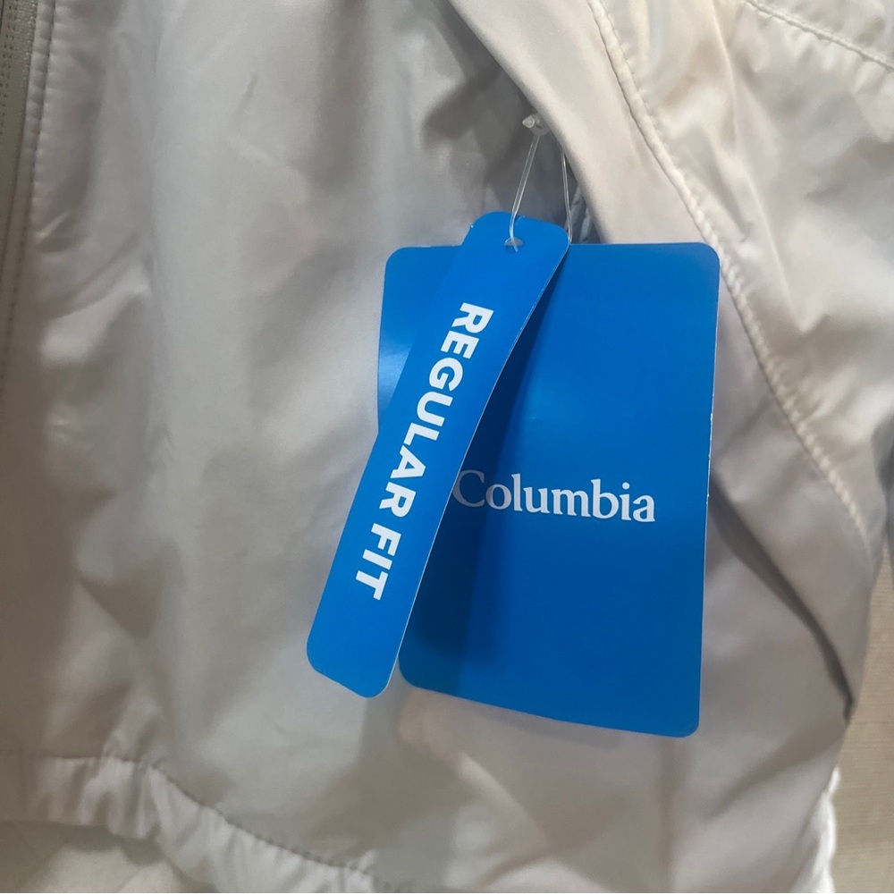 Columbia Jacket Womens Small S Gray White Birchleaf Hill Windbreaker Lined Zip - Picture 3 of 13